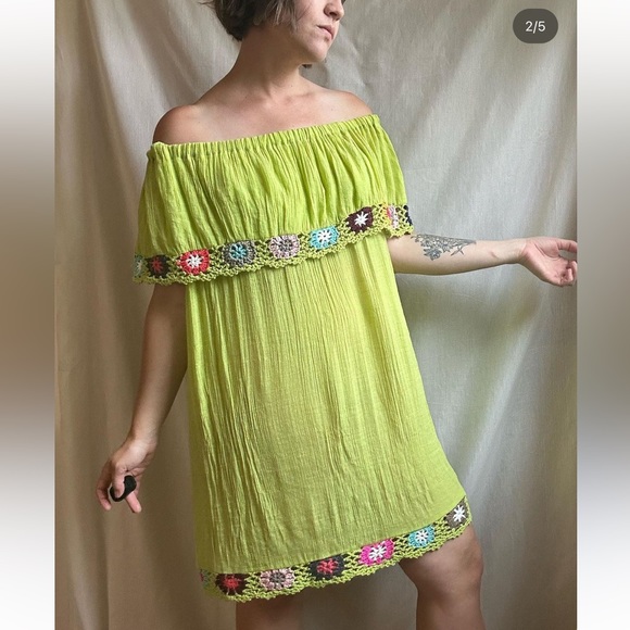 Vintage Cotton Dress with Hand Embroidered Details - Picture 5 of 5